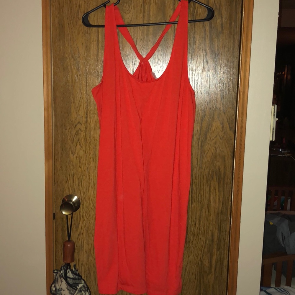 Old Navy red orange dress